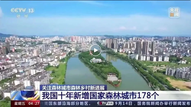 20230921 央视频 十年新增178个森林城市.png
